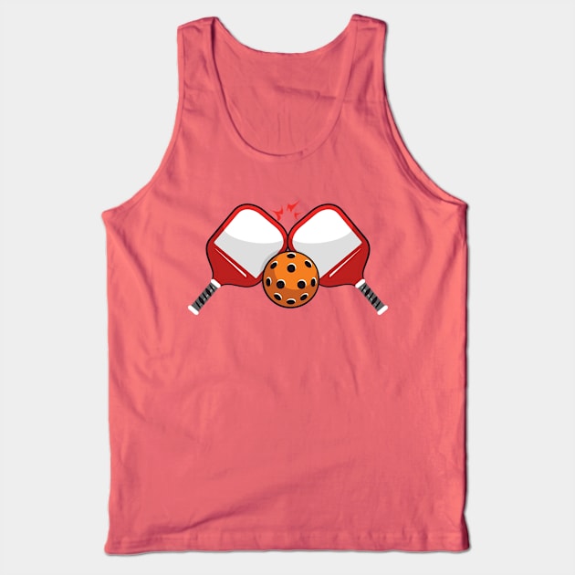 Pickleball - Clicking Paddles Tank Top by RykeDesigns